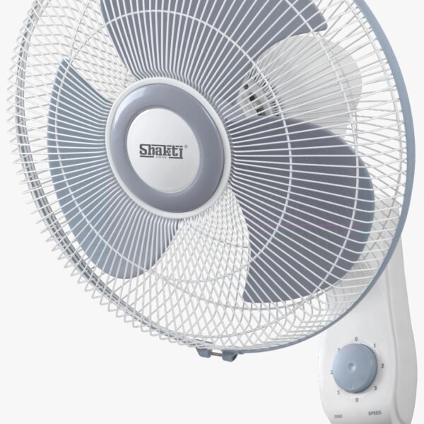 Shakti Home Sky Flow Wall Fan 400 mm Powerful Motor in Copper Winding , Wall-Mounted Oscillating Fan with Pull Cord Controls – 3-Speed Cooling Fan 2 Year Warranty