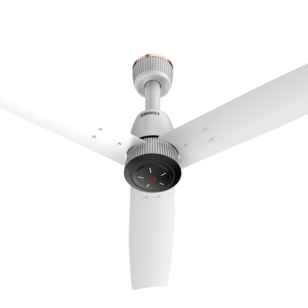 Drona BLDC Ceiling Fan-Moonlit White - Smart Remote Control Fan - Energy Efficient BLDC Motor – Designer with LED Speed Indicator