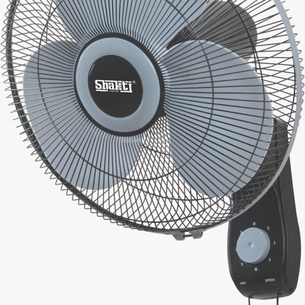 Shakti Home Wind Master Wall Fan 400 mm Powerful Motor in Copper Winding , Wall-Mounted Oscillating Fan with Pull Cord Controls – 3-Speed Cooling Fan 2 Year Warranty